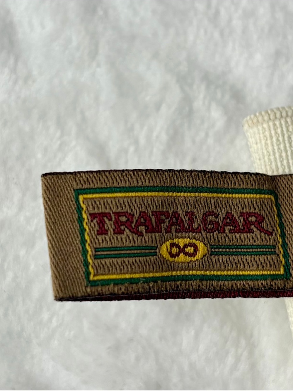 Vintage 90s TRAFALGAR Premium Silk Suspenders Made in England City Skyline - Picture 6 of 9